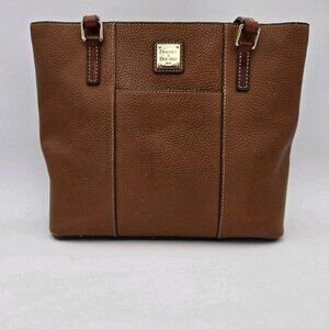 DOONEY & BOURKE Pebble Grain Lexington Shopper Carmel Brown Gold 14 X 10 X 3.5